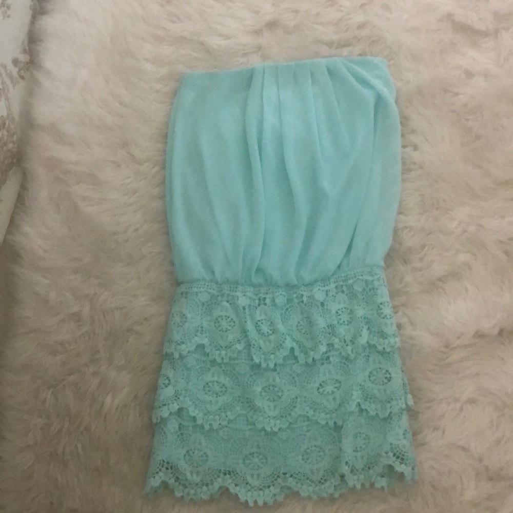 Aqua mini dress
